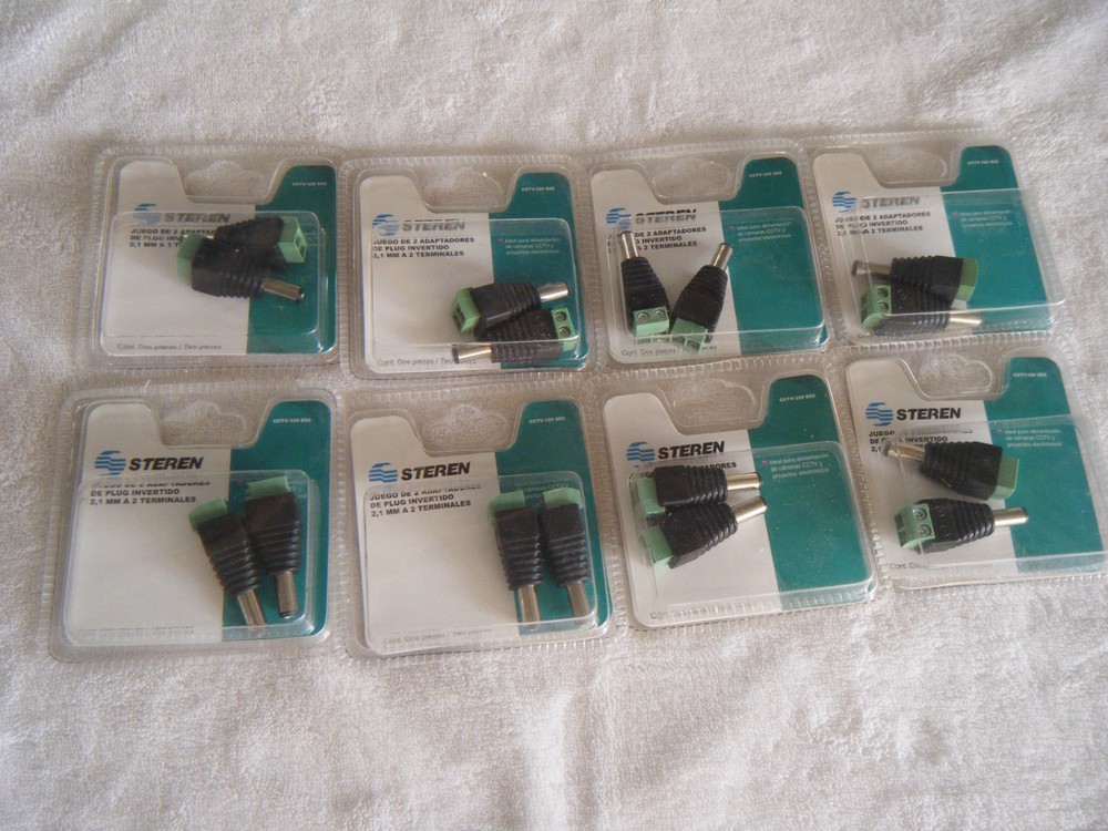 Lot 8 sets Security System Wire Cable CCTV CameraPower Supply end. Two terminals