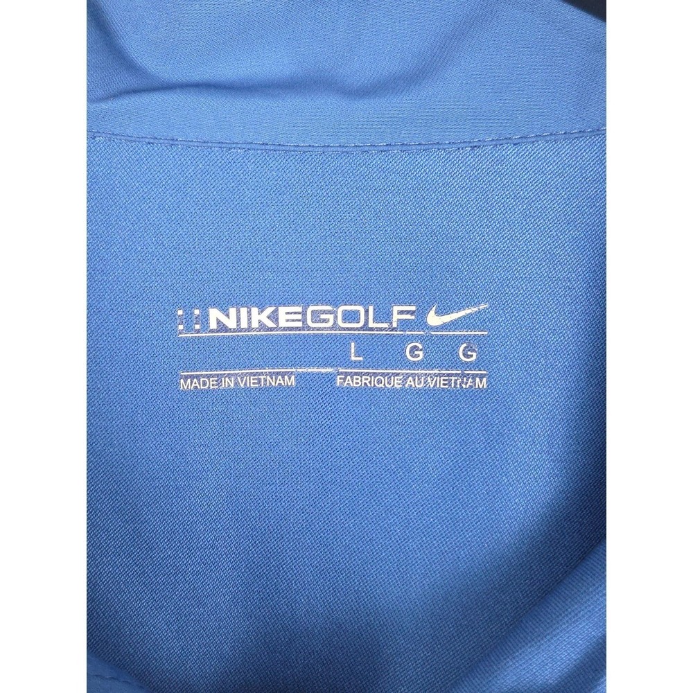 Nike Golf Windbreaker Mens Large Blue Pullover Jacket Quarter Zip Athletic