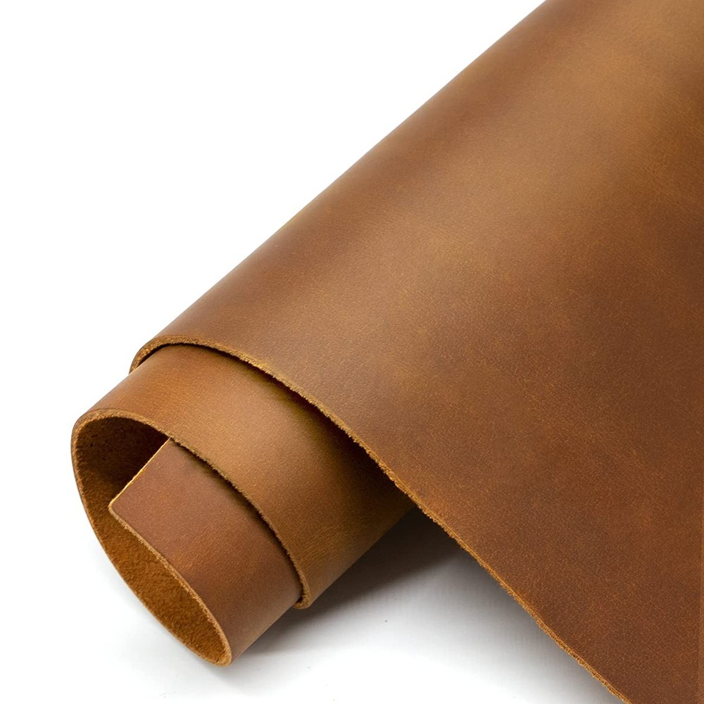 Thick Leather Sheets for Crafts Tooling Square 12"x12", Bourbon Brown