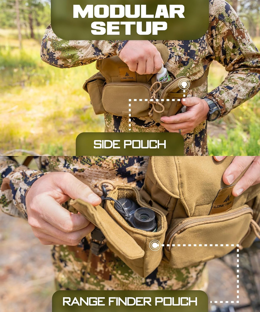 Waterproof Binocular Harness Chest Pack - Lightweight Bino Harness with Rangefin