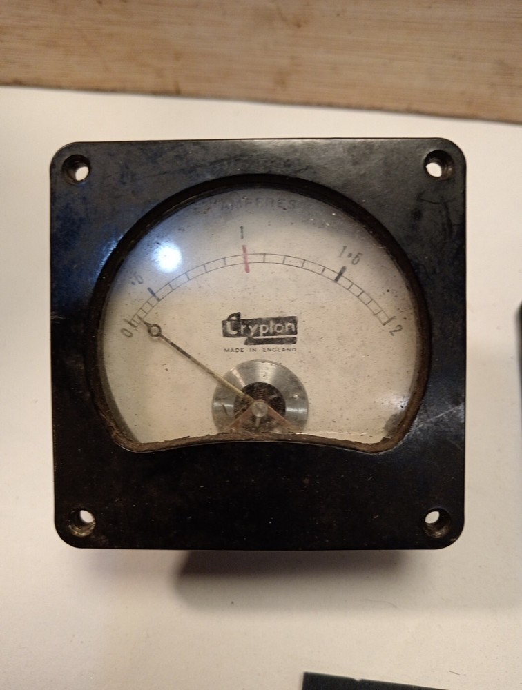 vintage amperes meter Crypton 2/8/3amp Untested #153
