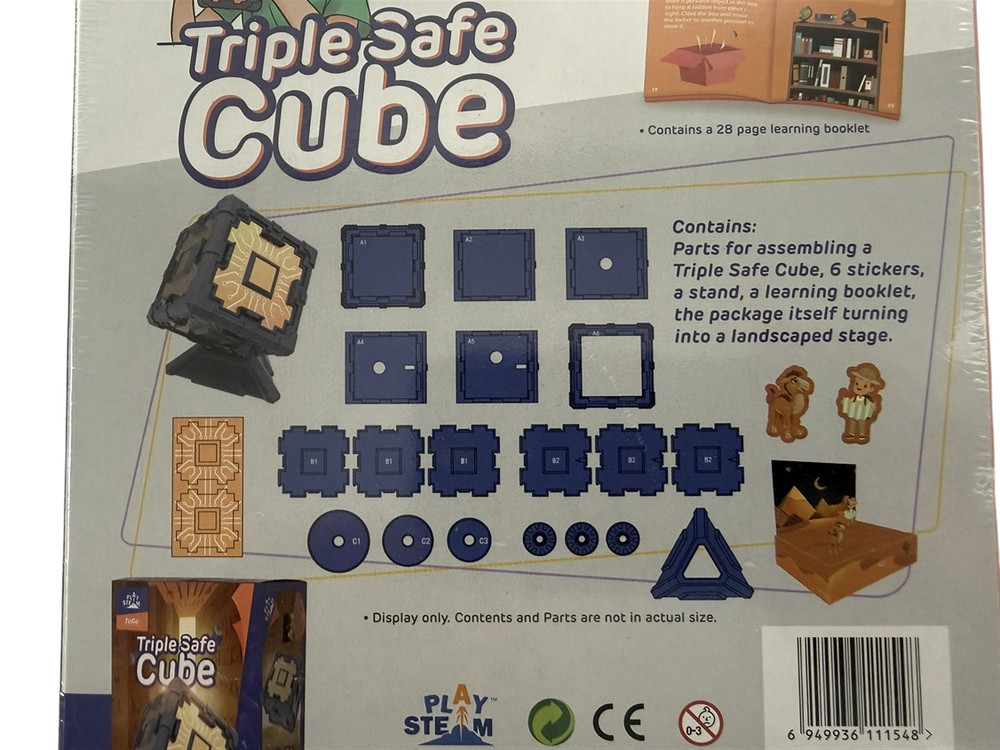Play Steam Triple Safe Cube Kids Simulation Combination Lock Problem Solve Toy