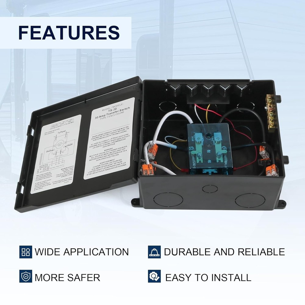 Automatic 30 Amp Transfer Switch for RVs – Time Delay Power Switching Solution