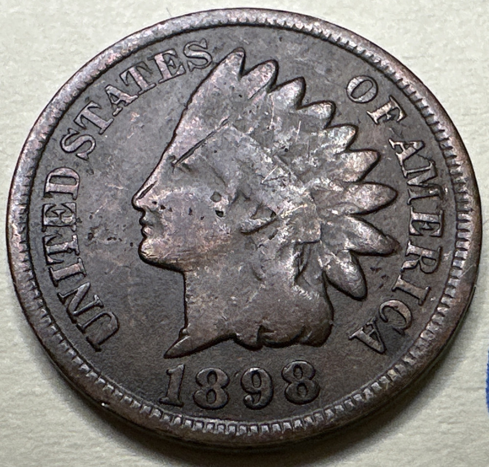 1898 1C BN Indian Cent Penny 564X