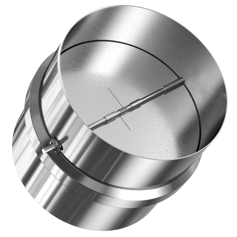 4" Backdraft Damper, One-Way Ducting Insert with Spring-Loaded Aluminum Flaps...