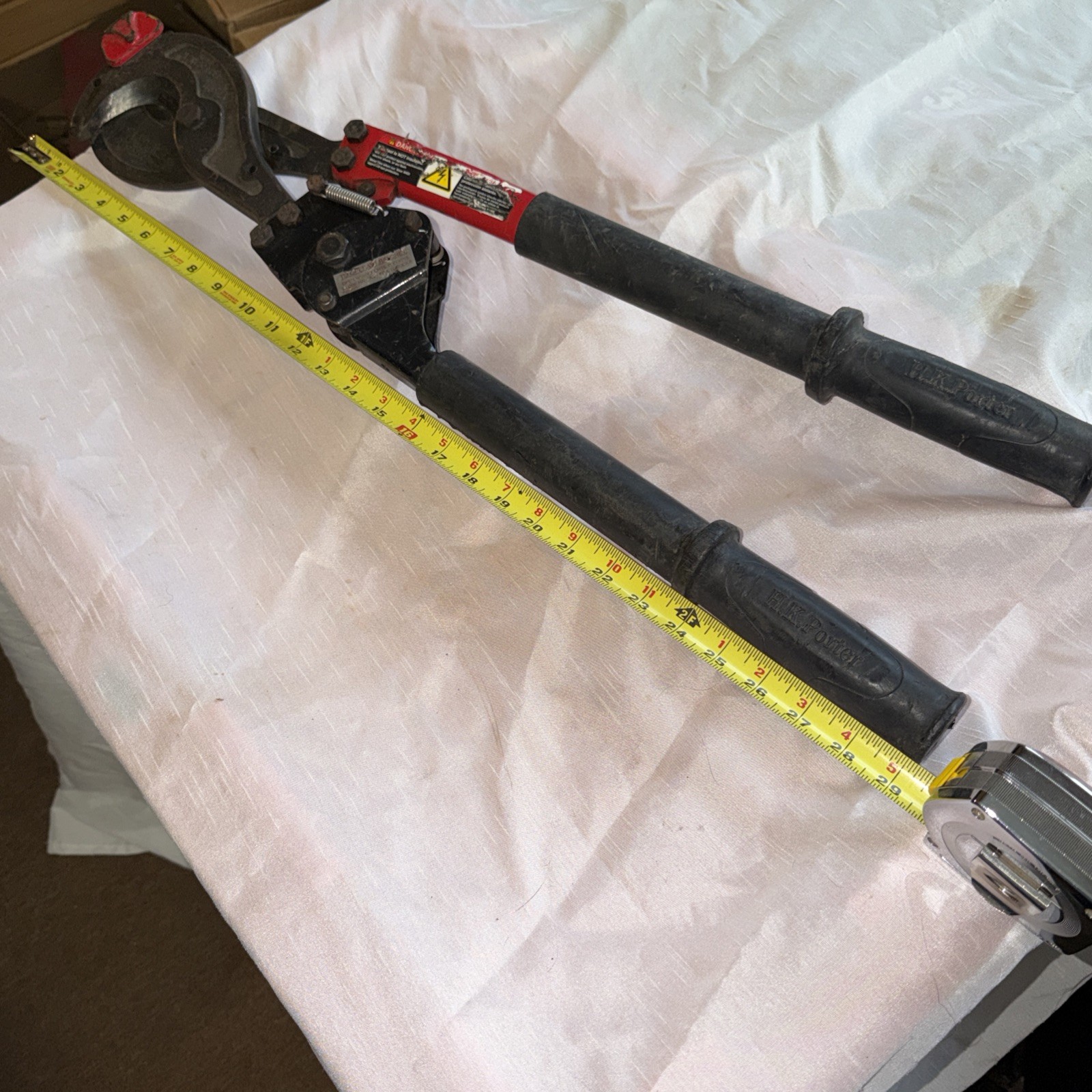 Great Working Used H.K. Porter 29-inch Hard Cable Ratchet Cutter PD8665FH