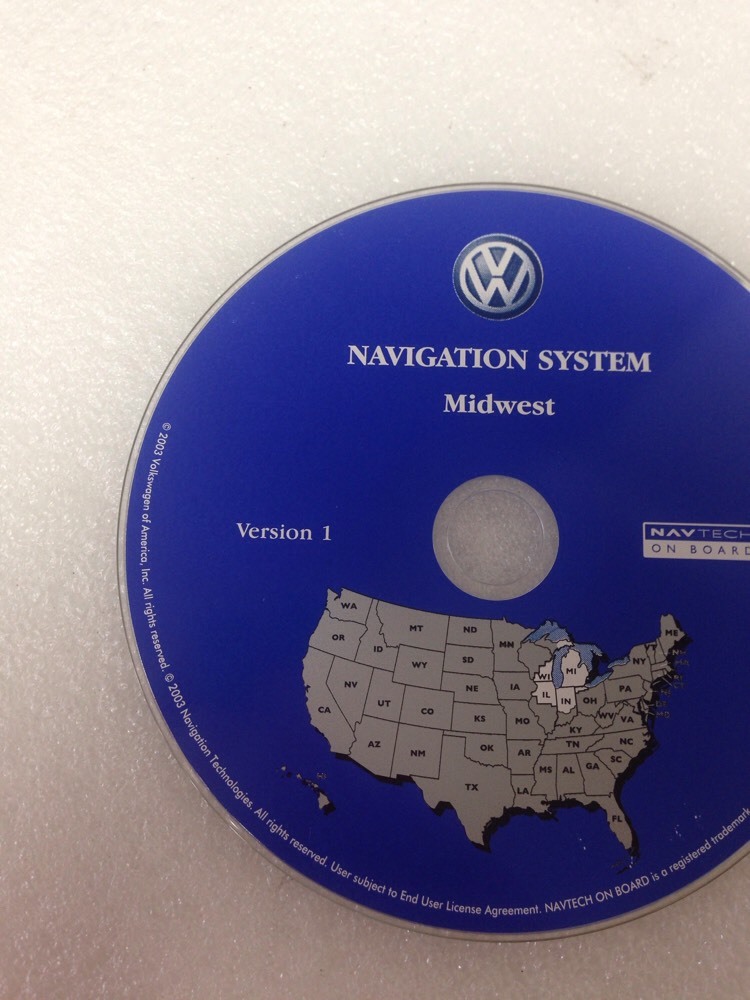 OEM VW VOLKSWAGEN NAVIGATION SYSTEM 2003 VERSION 1 Disc Disk Midwest Oem