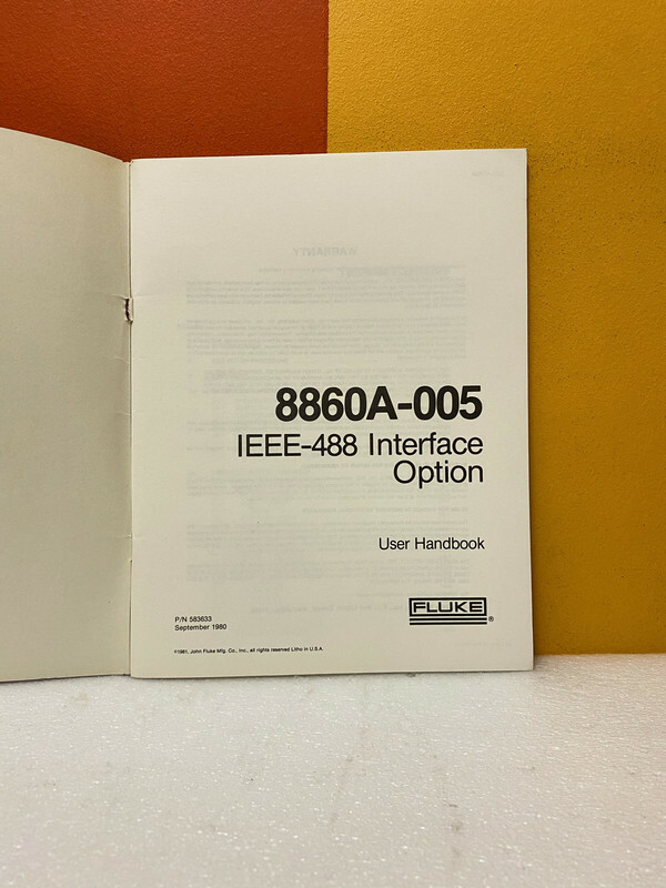 Fluke 583633 8860A-005 IEEE-488 Interface Option User Handbook