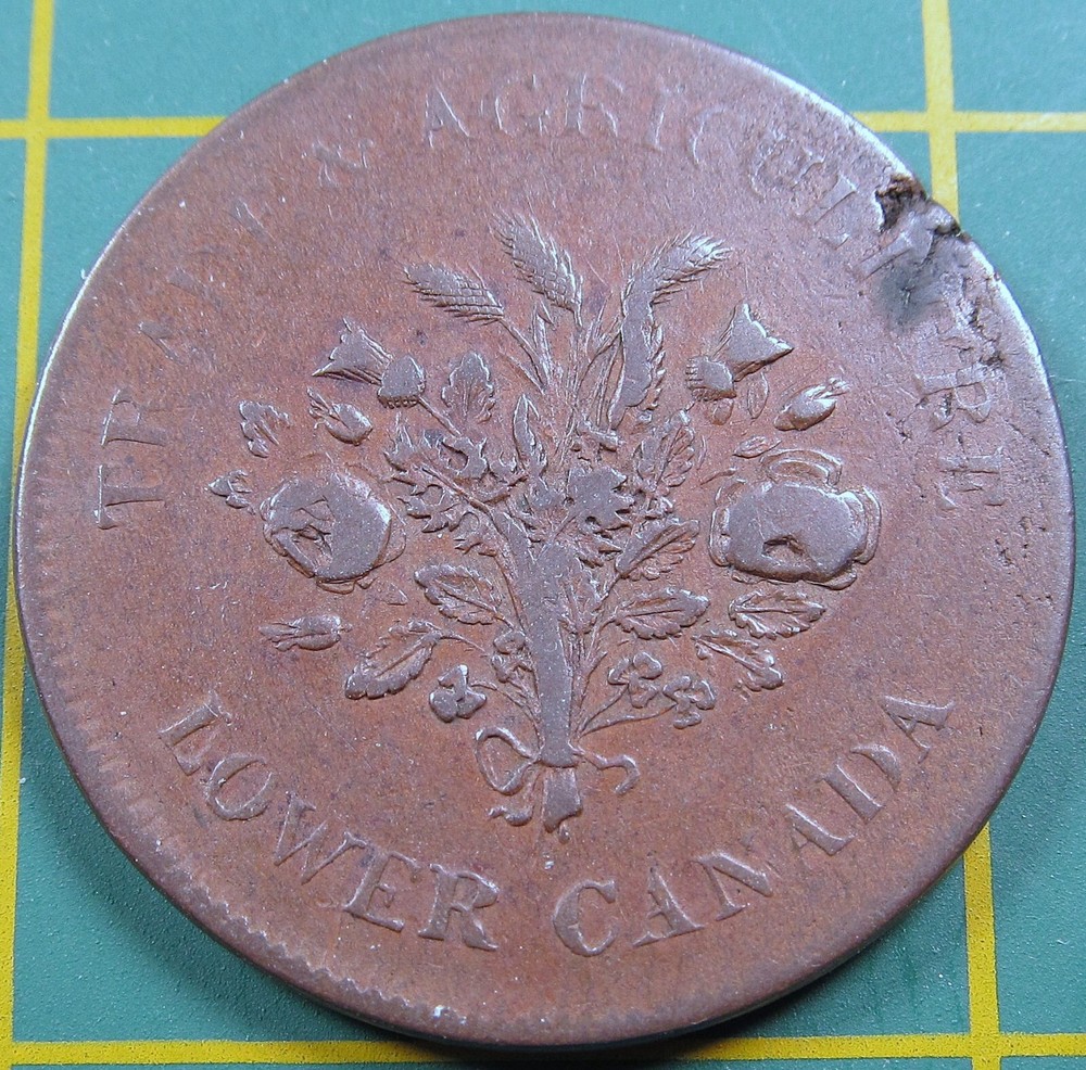 c.1836 Lower Canada Un Sous Token LC-3A5