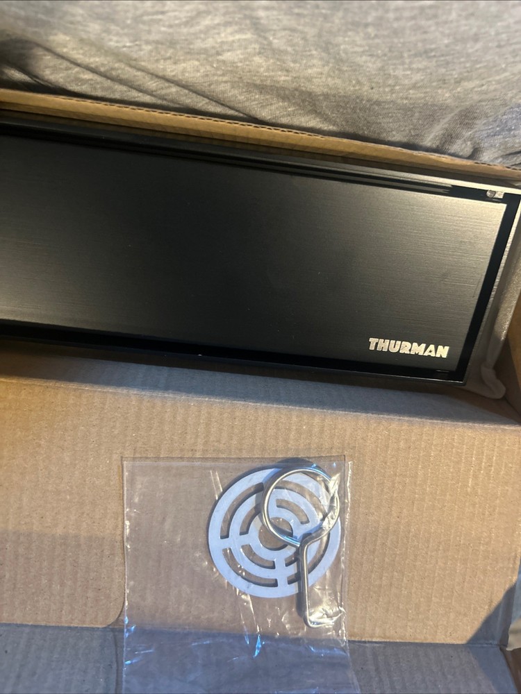 Thurman 12"x3” Linear Shower Drain w Removable Cover Grid Grate Gray Rectangular