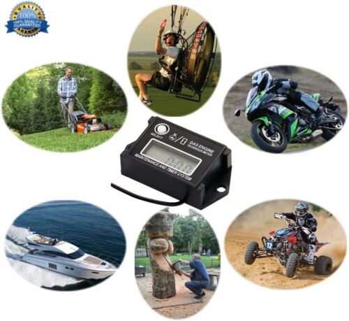 Tachometer Tiny Tach/Hour Meter for 2 Stroke & 4 Stroke Small Engine motorcycle