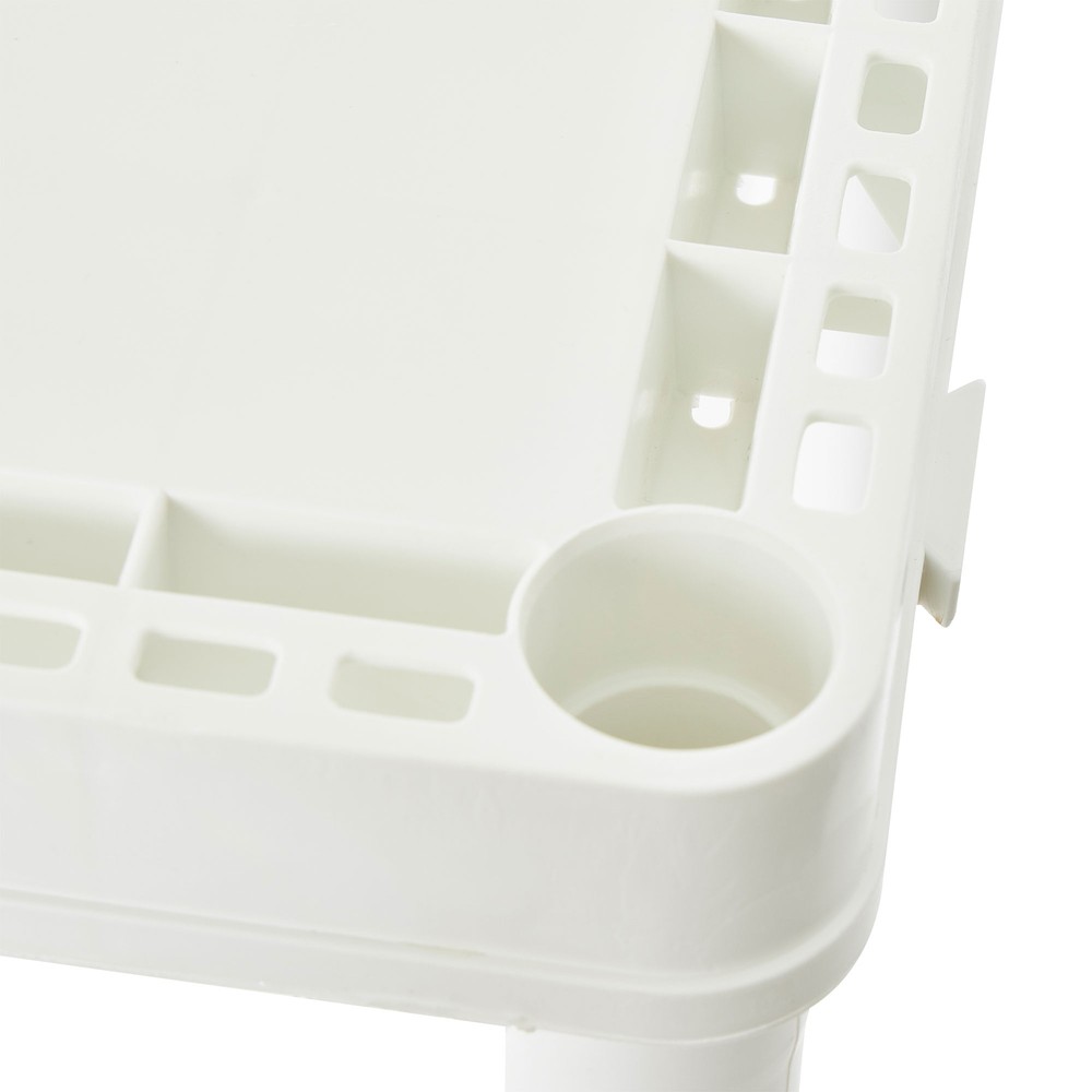 Gracious Living 4 Shelf Fixed Height Light Duty Storage Unit, White (3 Pack)
