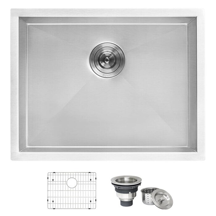 Ruvati 21″x18″x12″ Deep Laundry Utility Sink Undermount 16 Gauge - RVU6121