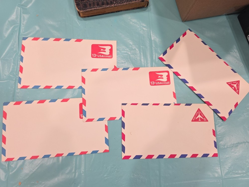 VINTAGE Stamp Album w/Stamps and Extra Airmail Stuff