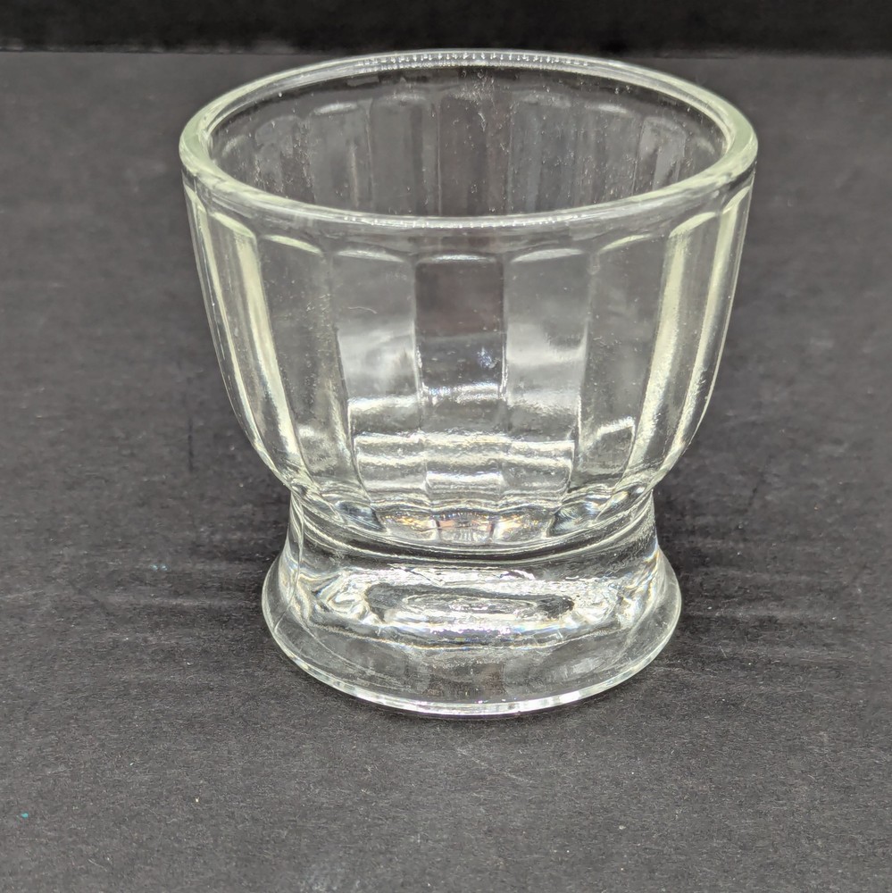 Bartlett & Collins Glass Open Salt Dip Cellar Vertical Pattern BTC3