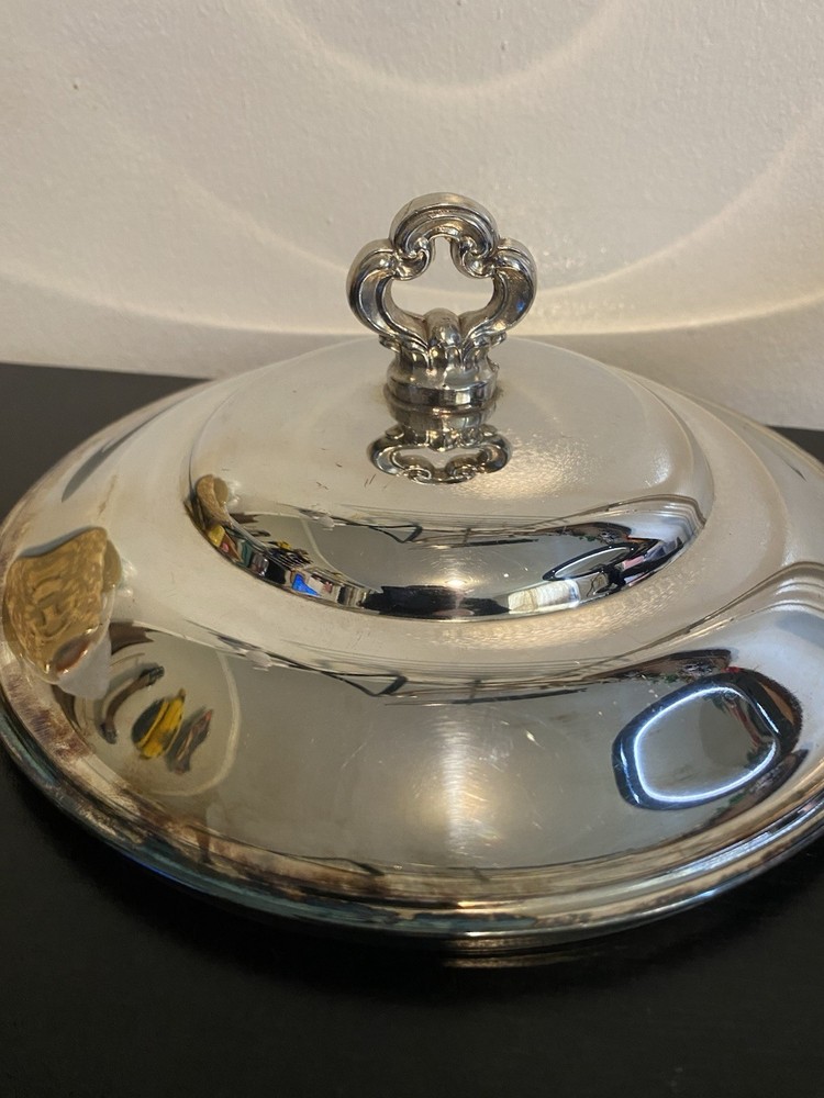 Dish Silver Plated Replacement Lid 7.5 Inch Pilgram International Rogers Barton