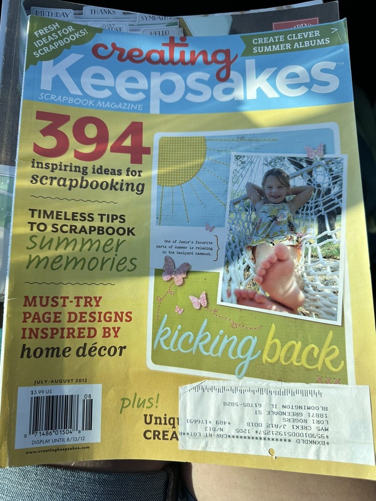 Creating Keepsakes Scrapbooking Magazine July August 2012