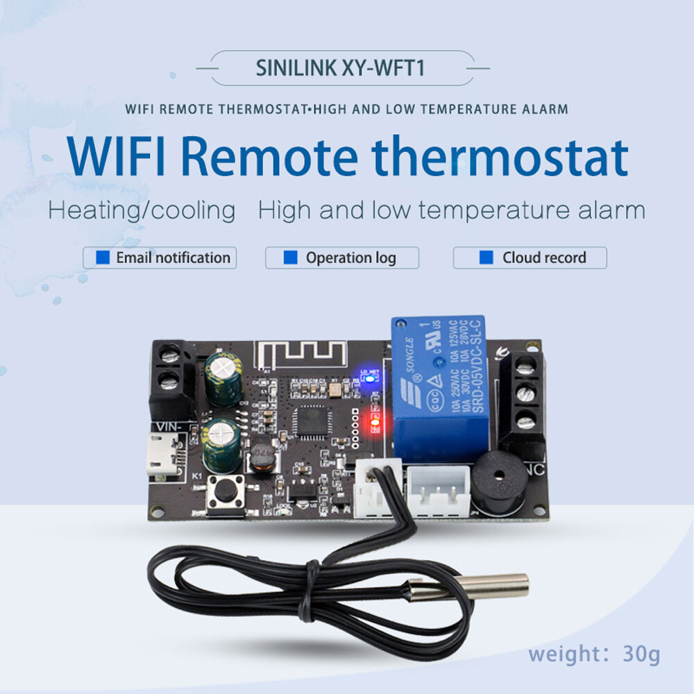 WIFI Remote Thermostat DC6-30V High Precision Temperature Controller Module