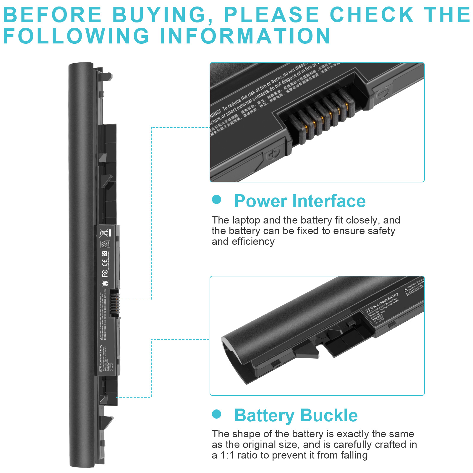 🧡LOT OF JC04 JC03 Battery For HP 15-bs000 15-bw000 Series HSTNN-PB6Y 919681-221
