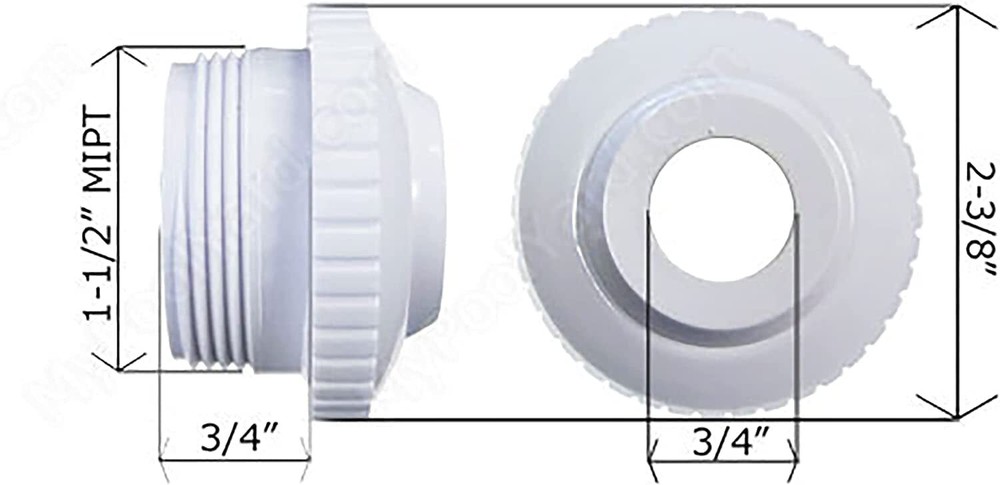2 Pack Pool Spa Hydrostream Return Jet Fitting 3/4" Opening for Hayward SP1419D