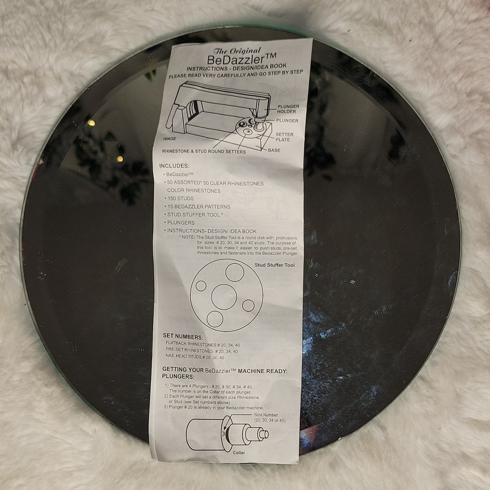 BeDazzler Rhinestone & Stud Setting Tool BDZ-06 with Attachments & Studs