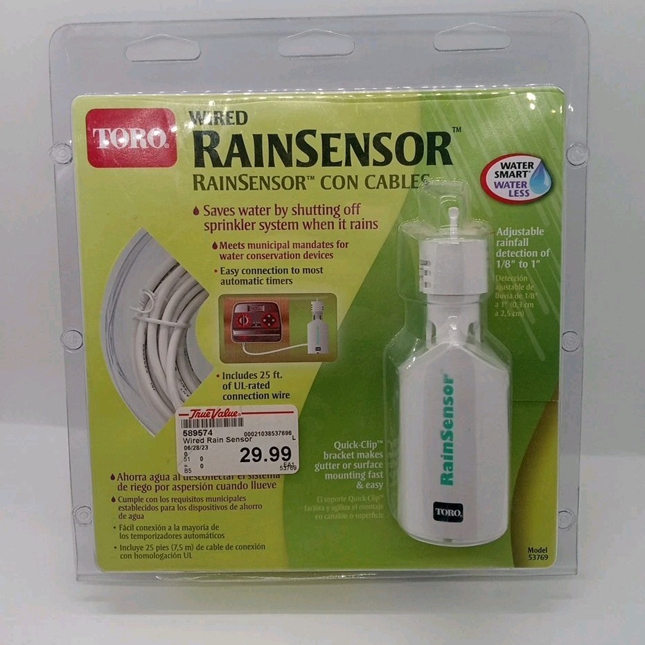 TORO Wired Rain Sensor Model 53769 Automatic Irrigation Shut Off NEW in Package