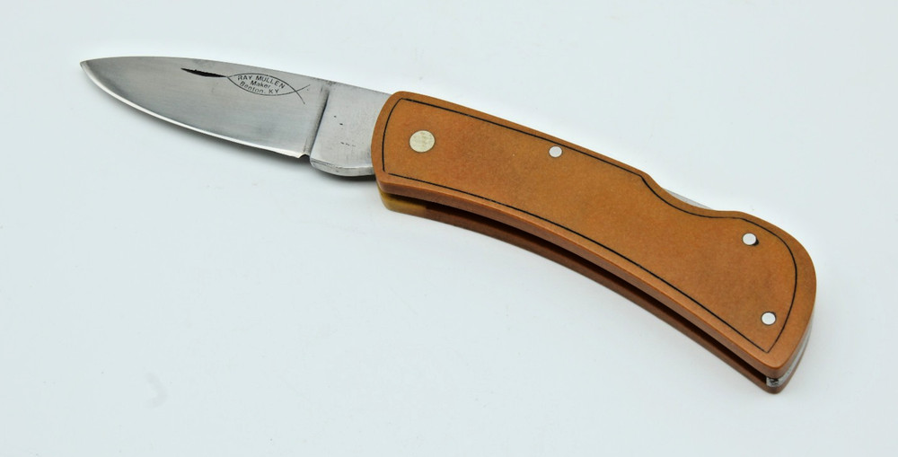 Custom Ray Mullen, Benton KY, USA Folding Smooth Bone Lockback 3 1/4"