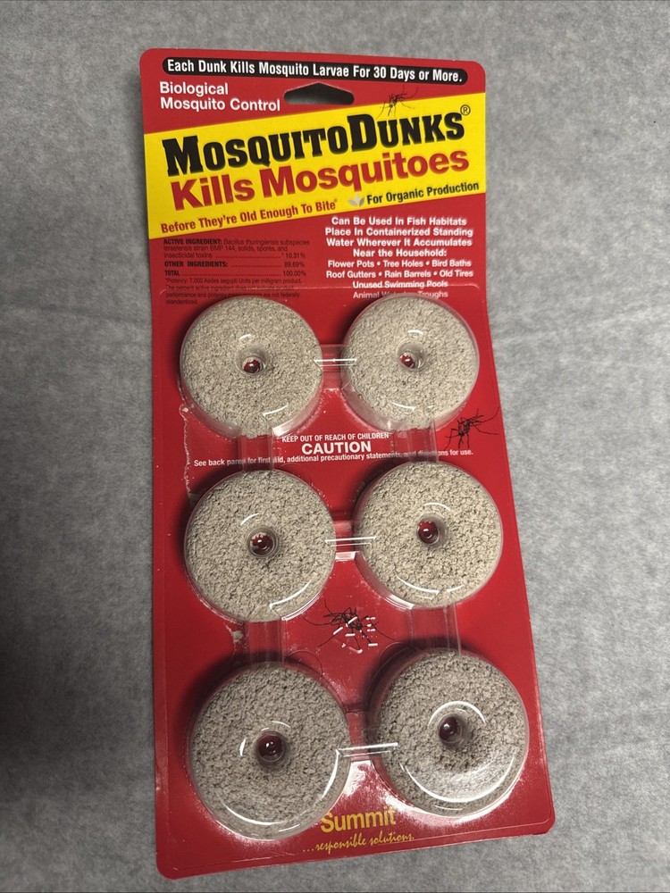 Mosquito Dunks Floating Pod Kill Biologically Safe Method 6 pack