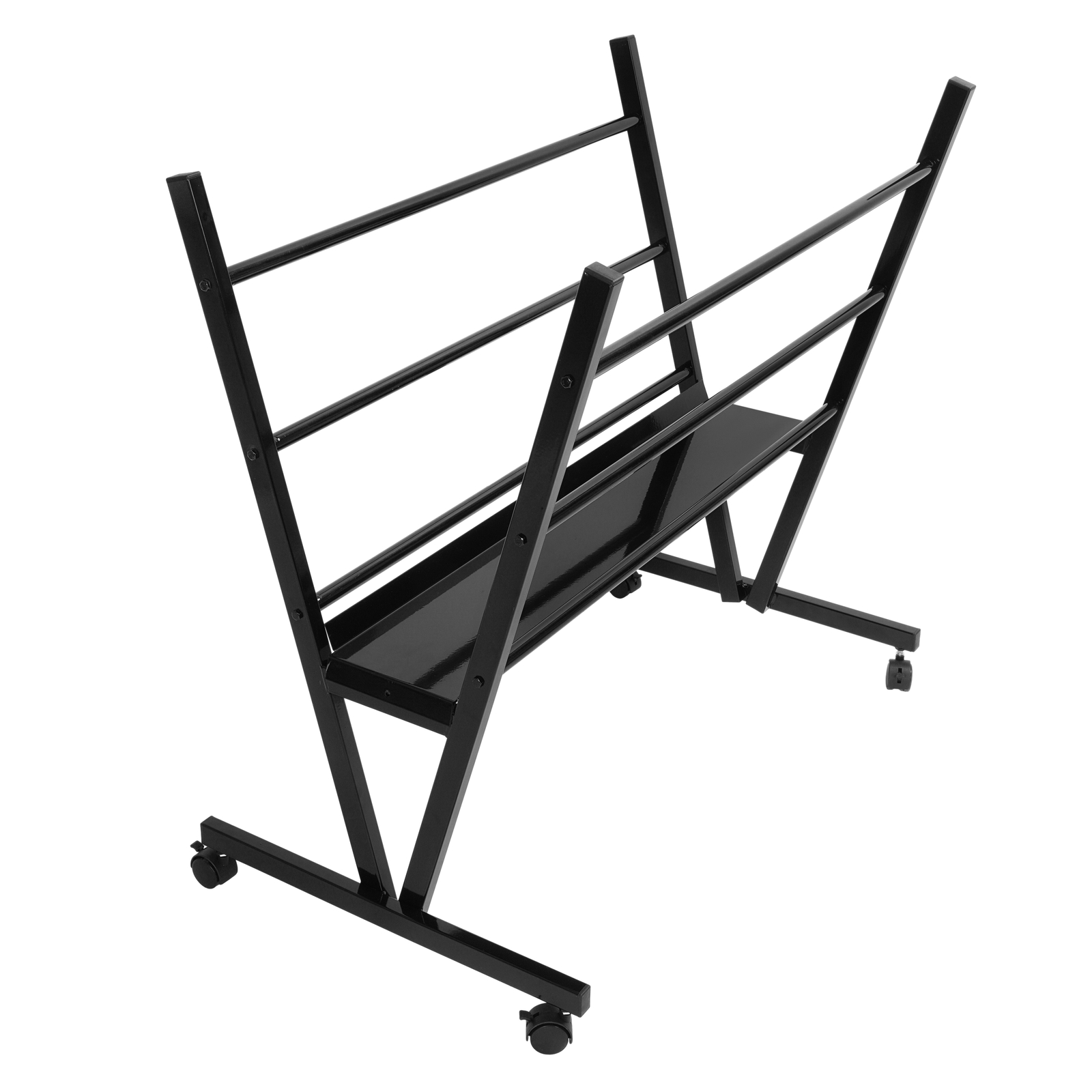 Art Storage Rack, Metal Print Rack W/ Rolling Casters Stand For Artwork, Posters