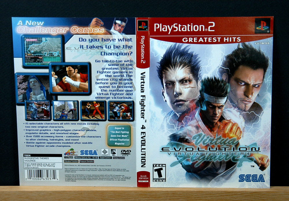 EVOLUTION VIRTUA FIGHTER 4  COVER Only (Playstation 2) NO GAME  Authentic