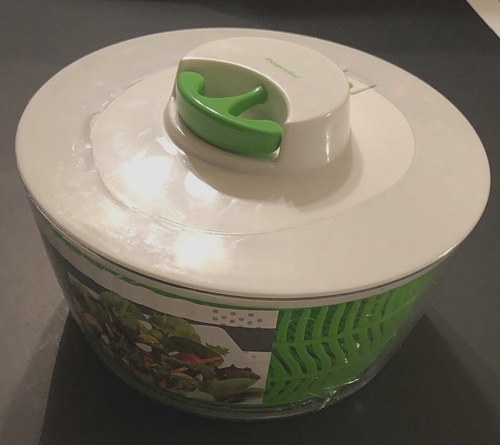 PROGRESSIVE PREP SOLUTIONS Green White Salad Spinner 4 Quart Shrinkwrap New