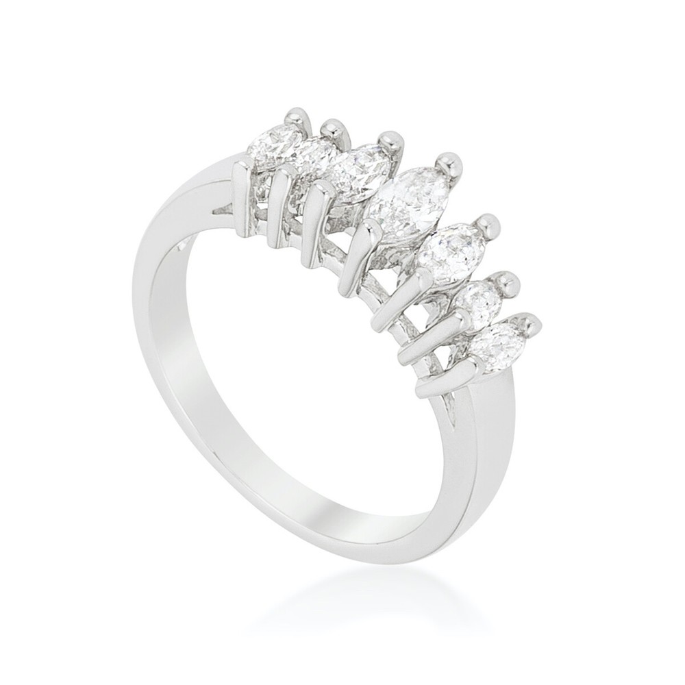 Graduated Marquise CZ Anniversary Band