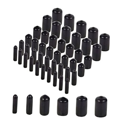 Aleric Rubber End Caps - 60pcs Flexible Screw Thread Protector Covers Rubber
