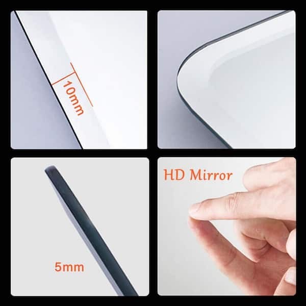 Single Frameless Bathroom Wall Mirror