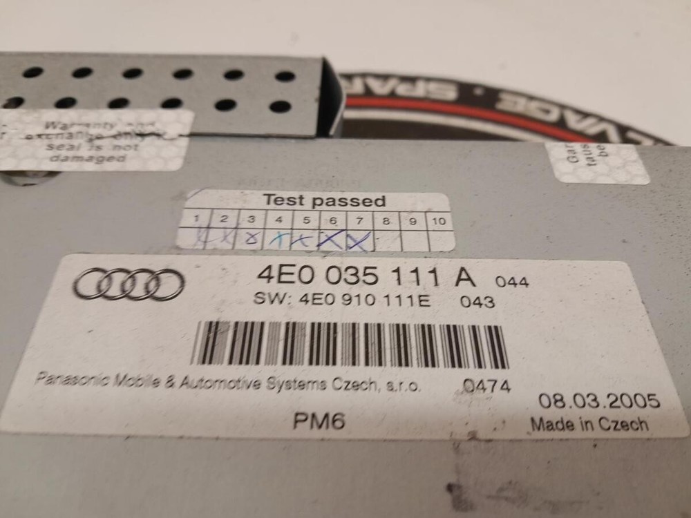 Audi A6 2005 C6 Cd Changer - 4e0910111e 4E0910111E