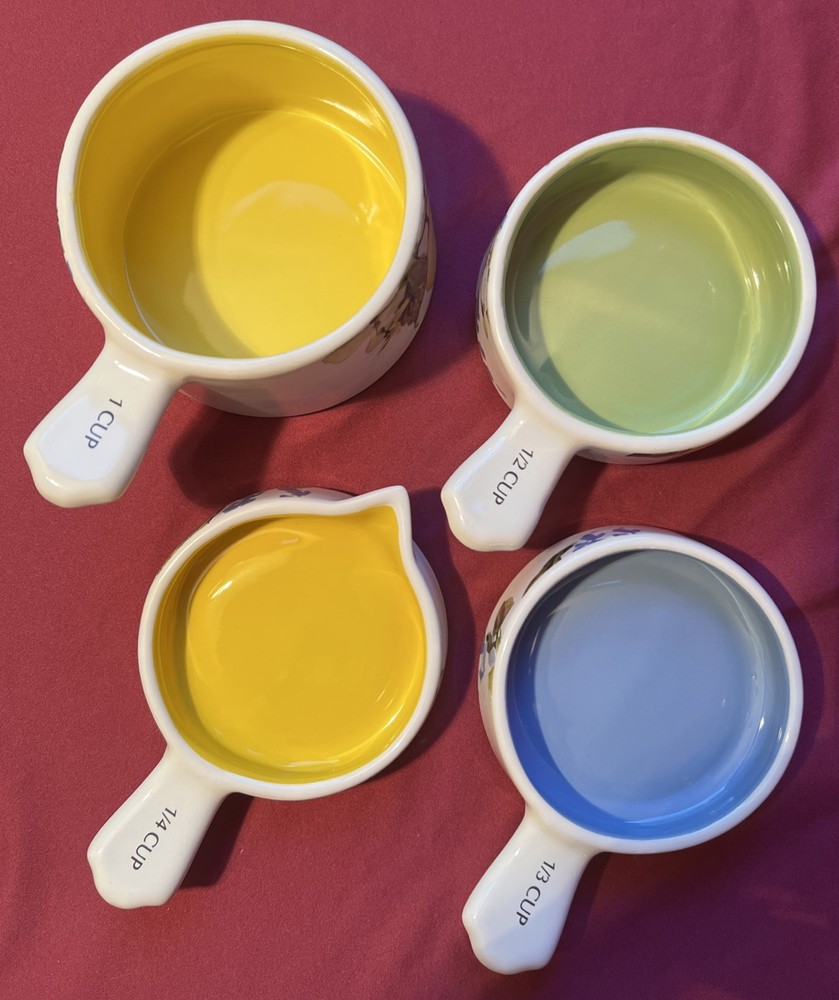 Lang Lemon Grove Earthenware Stacking Measuring Cups Susan Winget