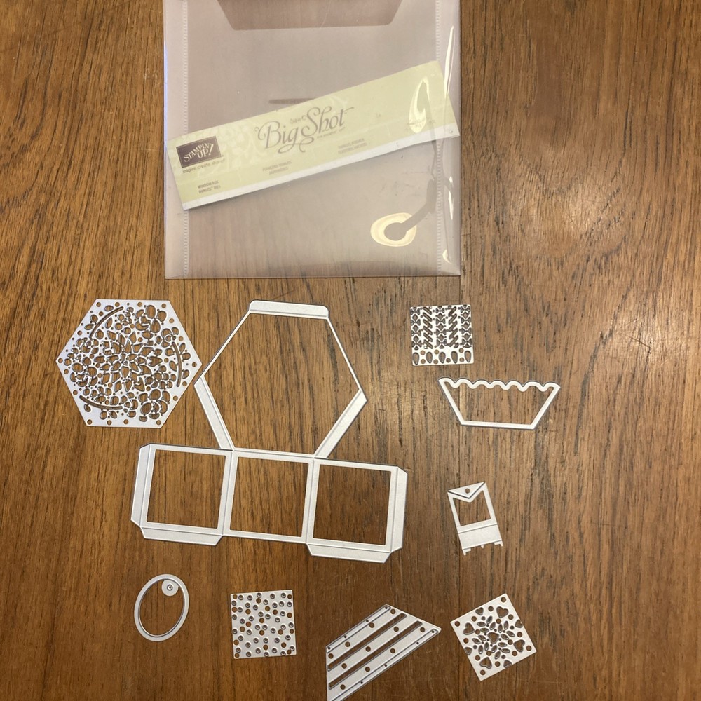 Stampin Up Sizzix Big Shot Thinlits Dies 9pc Window Box 142762