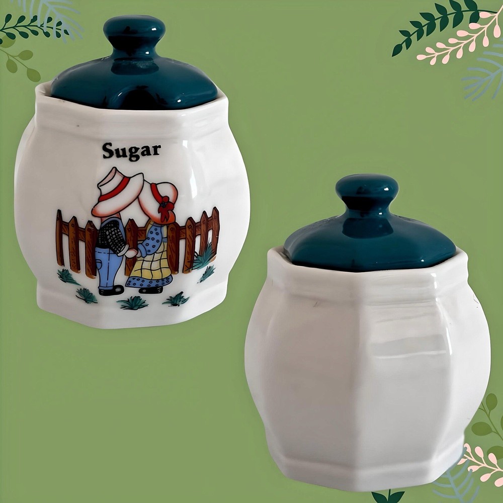 Vintage 5 Piece Ceramic Condiment Set