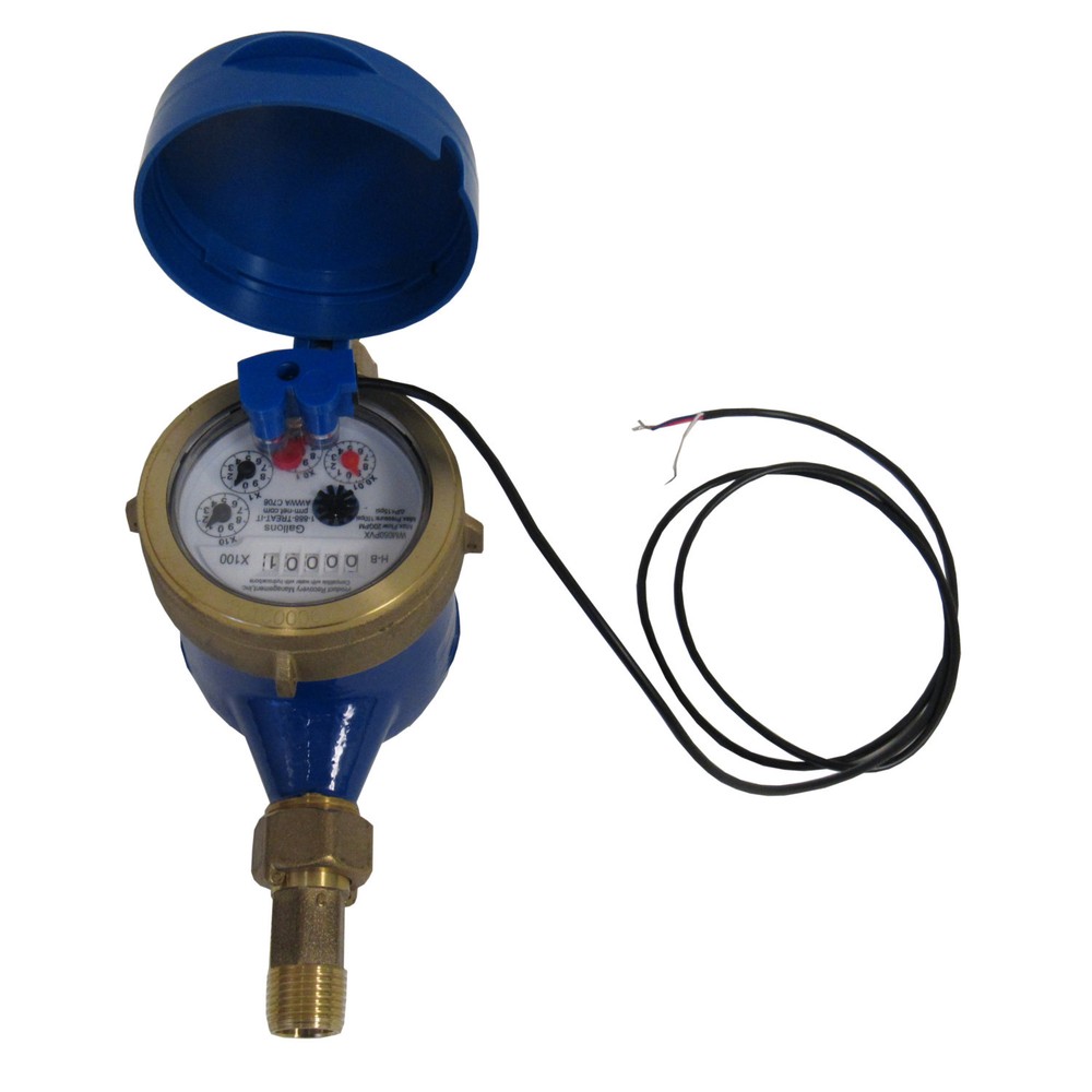 New PRM 1/2" NPT Multi-Jet Cold Water Meter With Pulse Output
