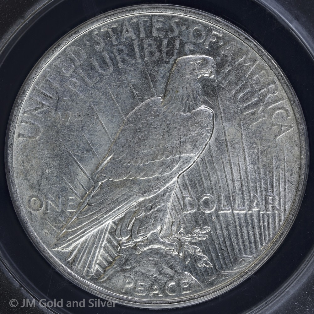 1927-D Peace Silver Dollar ANACS AU 53