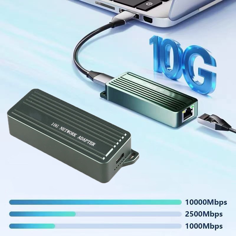 Realtek RTL8159 USB3.2 Type-C to RJ45 10G Ethernet Network Adapter for Laptop/PC