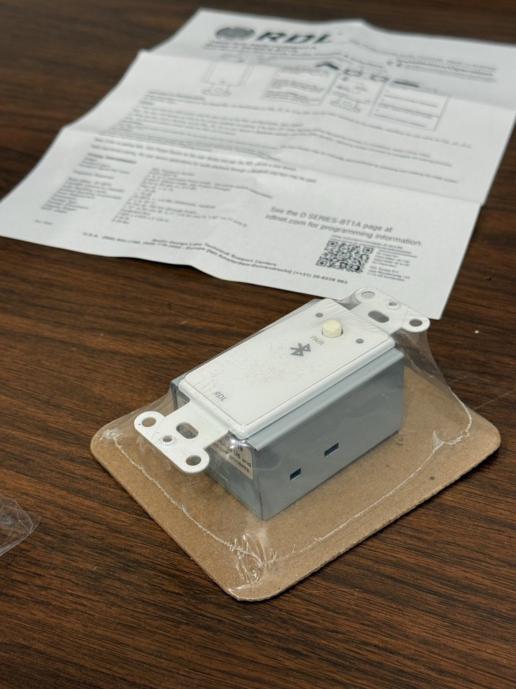 RDL D-BT1A Wall-Mounted Bluetooth Audio Format-A Interface - New In Box