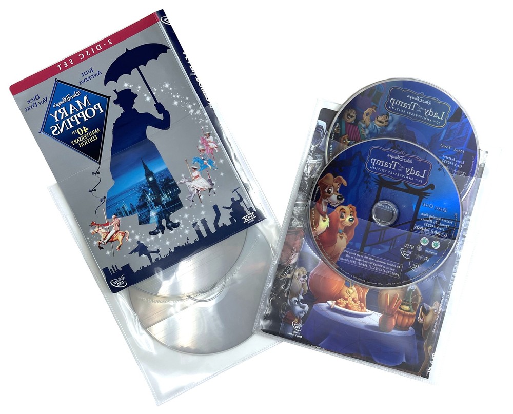 300 CheckOutStore Clear 2 Disc CPP Sleeves & DVD Booklet **1-3 DAYS