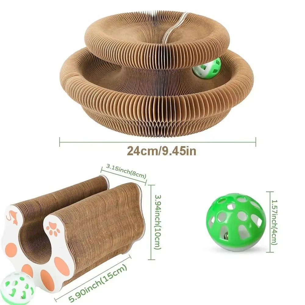 Magic Organ Cat Scratching Board Interactive Scratcher Cat Toy Foldable Cat