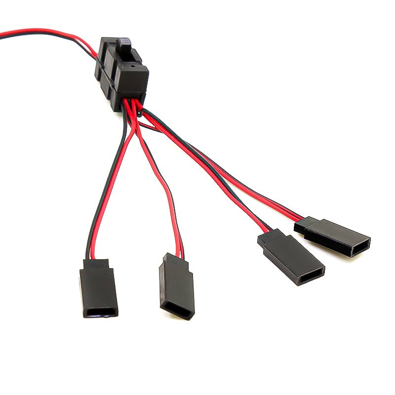 1/10 4-Way LED Light On/Off Controller Switch Y Wire Split Cable for TRX-4 SCX10