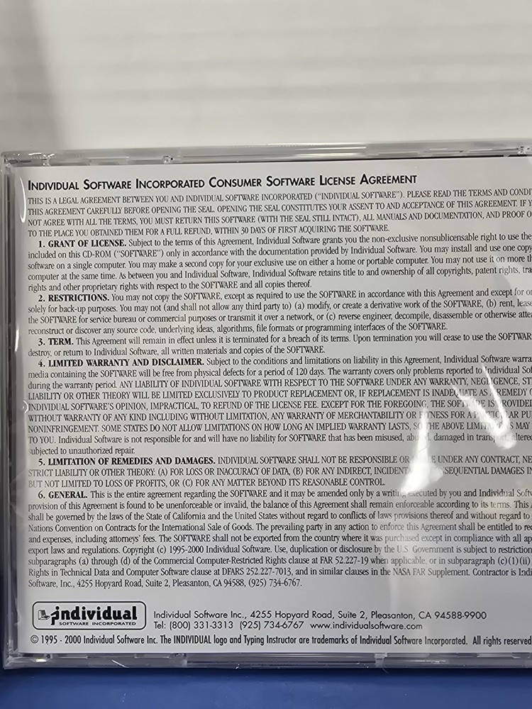 Typing Instructor Deluxe 11 Edition: Unopened/Sealed CD and User’s Guide