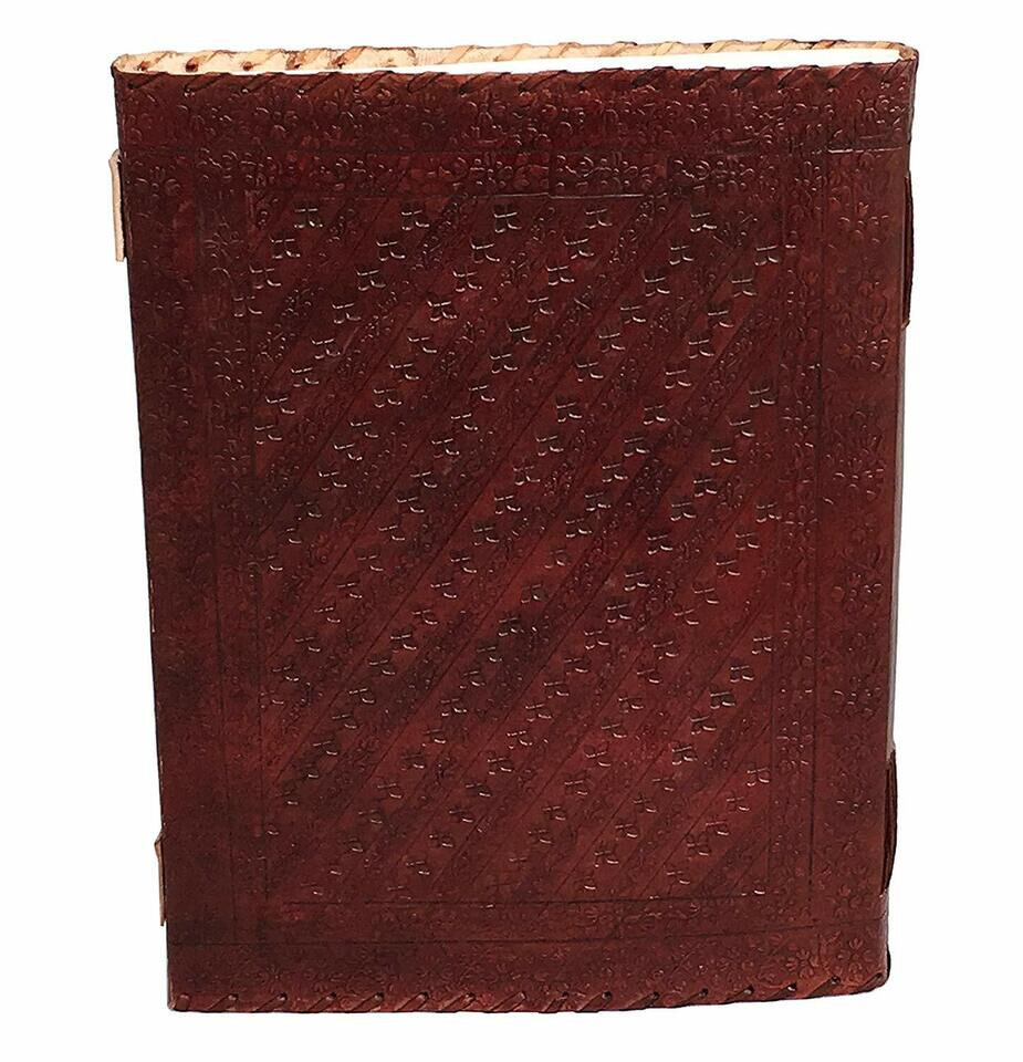 Handmade Leather Journal Book Seven Chakra Medieval Stone Embossed Book