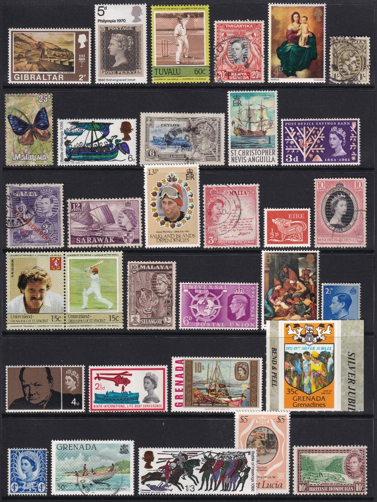 British Commonwealth mounted mint and used selection 65