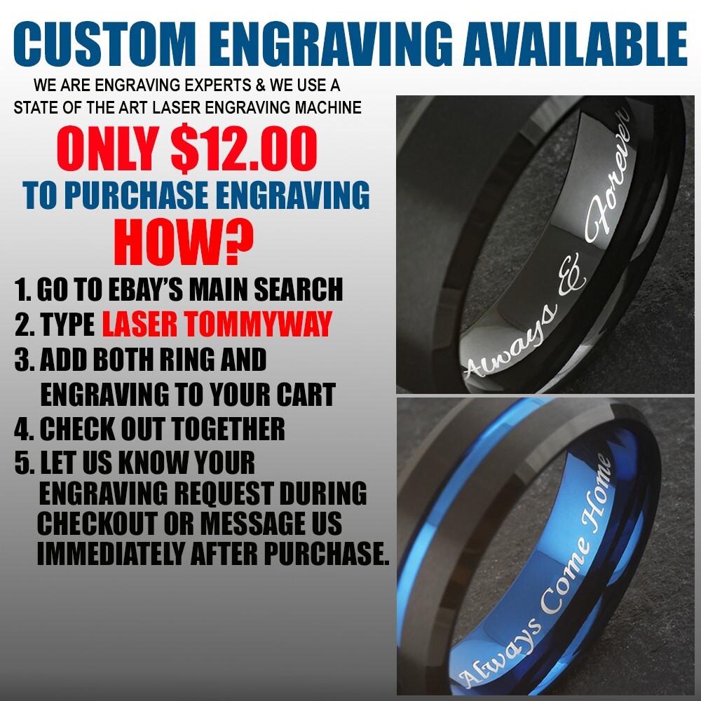 Black Tungsten Carbide Ring Blue Sandstone & Meteorite Space Galaxy Wedding Band