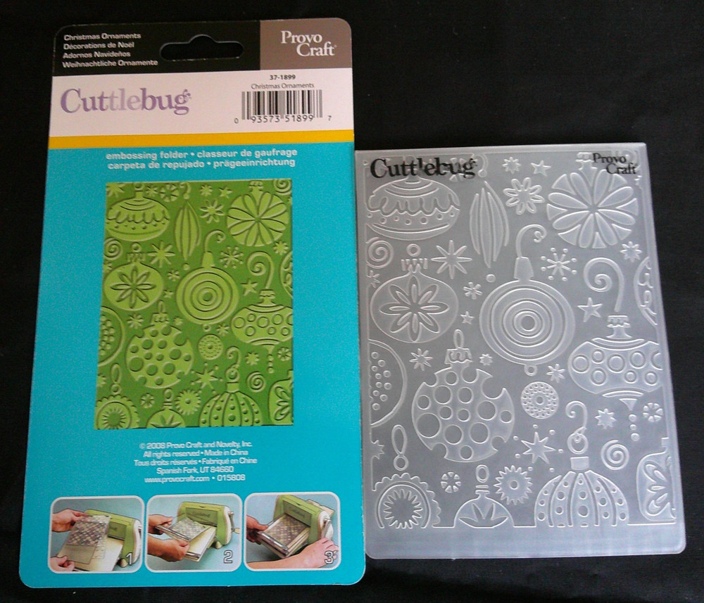 Cuttlebug A2 Holiday Embossing Folder, Christmas Ornaments 37-1899
